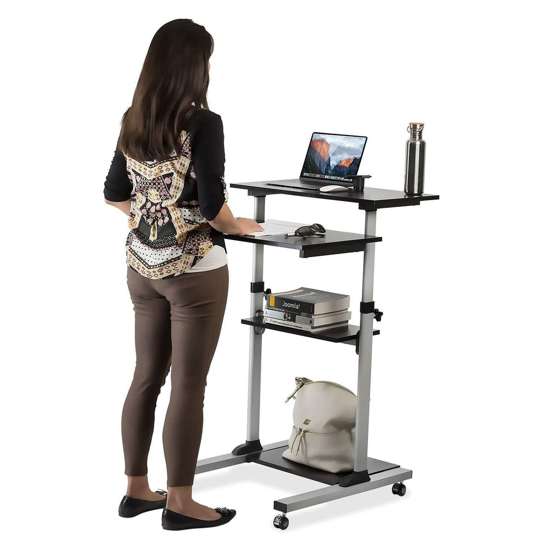 Height Adjustable Desk, Rolling Standing Desk Portable Desk