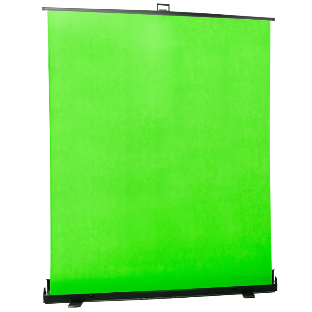 Pull-Down Green Screen Backdrop, 79”x75” Auto-Locking Chroma Key Panel with  Wrinkle-Resistant Green Fabric for  Videos, Music Videos